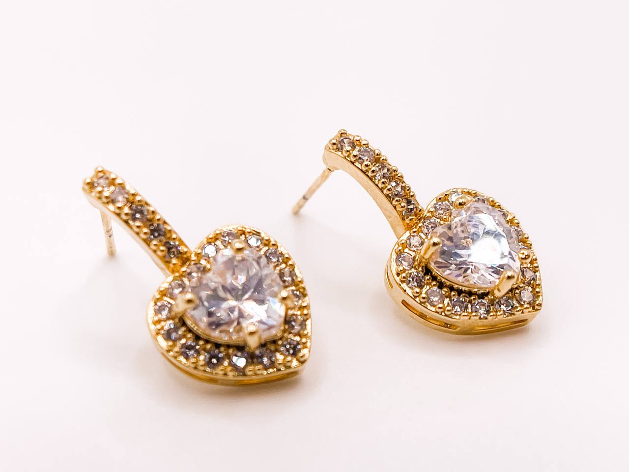 Buy Arzonai Luxury Double Heart Shaped Drop Earrings Large Statement Crystal  Rhinestone Earrings For Women (EARRINGS-7003-SILVER) at Amazon.in